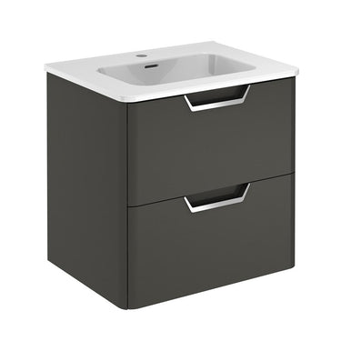 Eviva Hayat 24″ Modern Wallmount Bathroom Vanity with White Integrated Porcelain Sink Vanity Eviva Gray